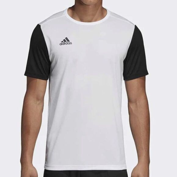 Adidas Estro 19 JSY Short Sleeve Black White Colorblock T-Shirt DP3234 NWT pkg - Picture 1 of 7